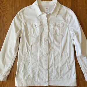LuLaRoe White Jean Jacket - Size L